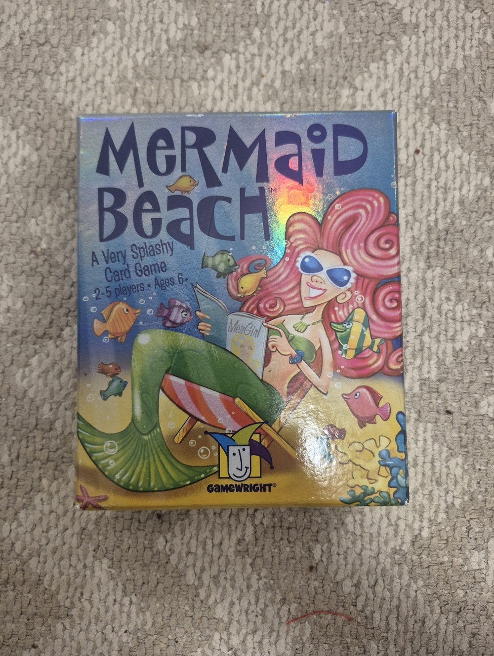 Mermaid Beach A Very Splashy Card Game, GameWright 6+ COMPLETE Rare Hard To Find